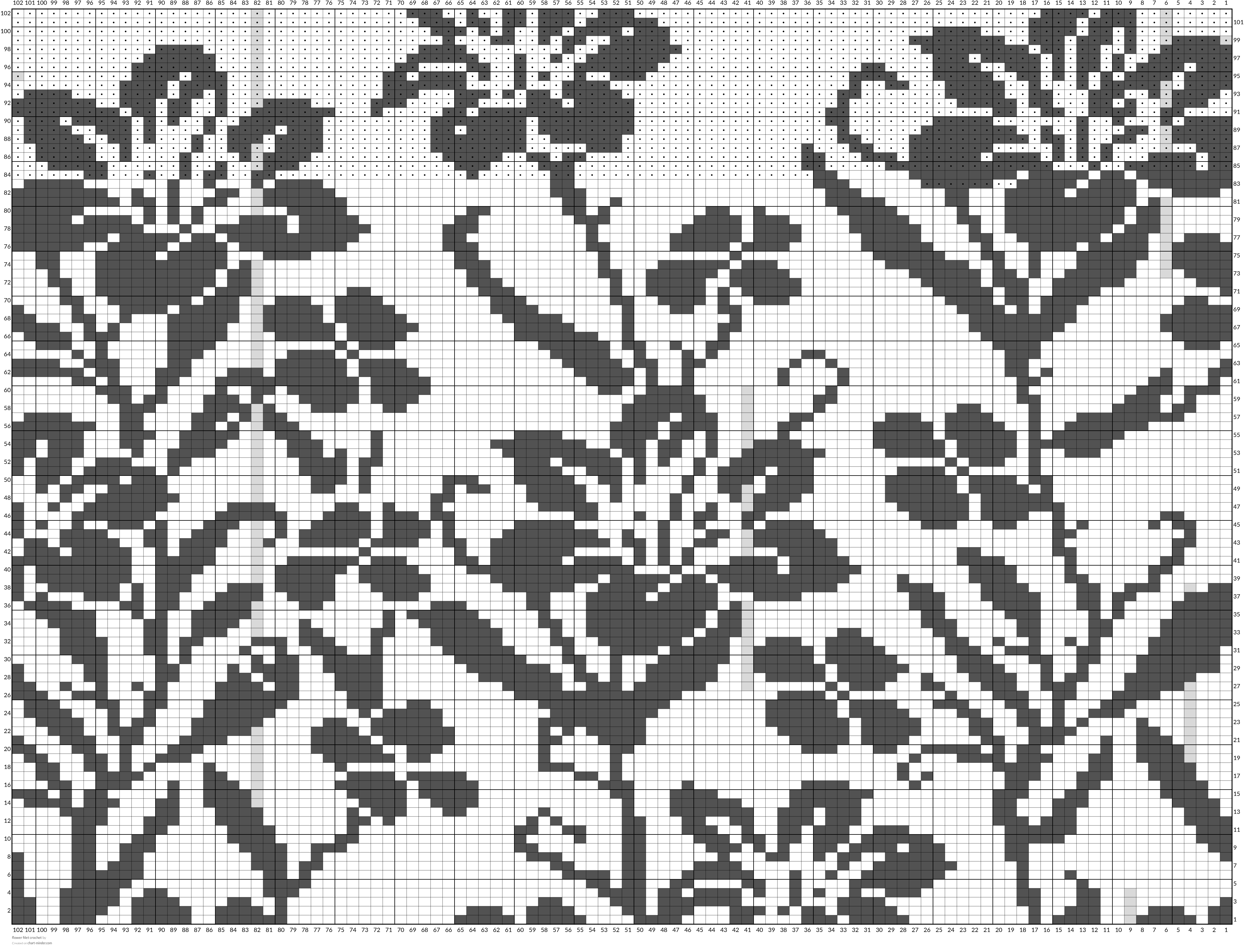 flower filet crochet