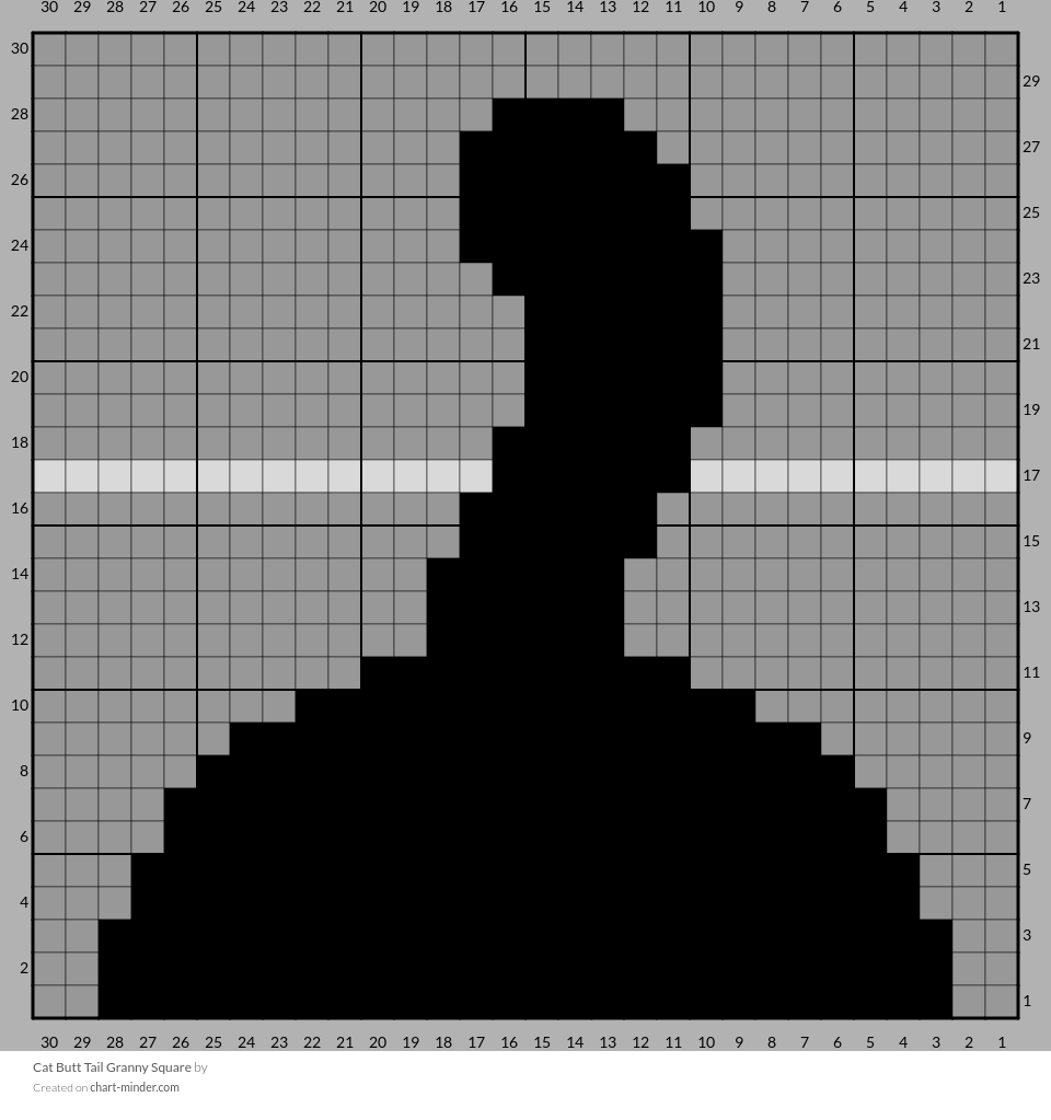 Cat Butt Tail Granny Square