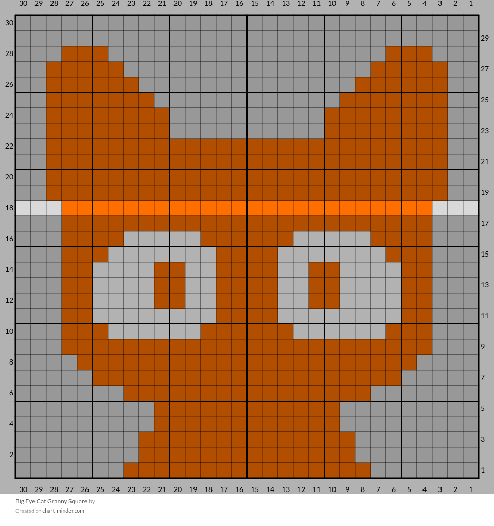 Big Eye Cat Granny Square