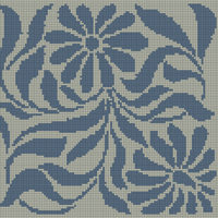 blue flower tapestry