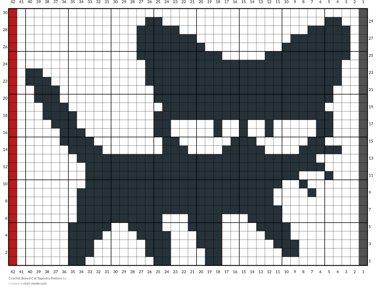 Crochet Bored Cat Tapestry Pattern