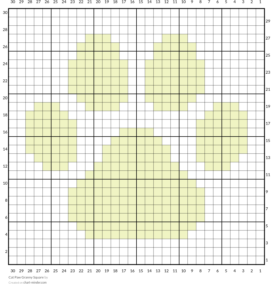 Cat Paw Granny Square