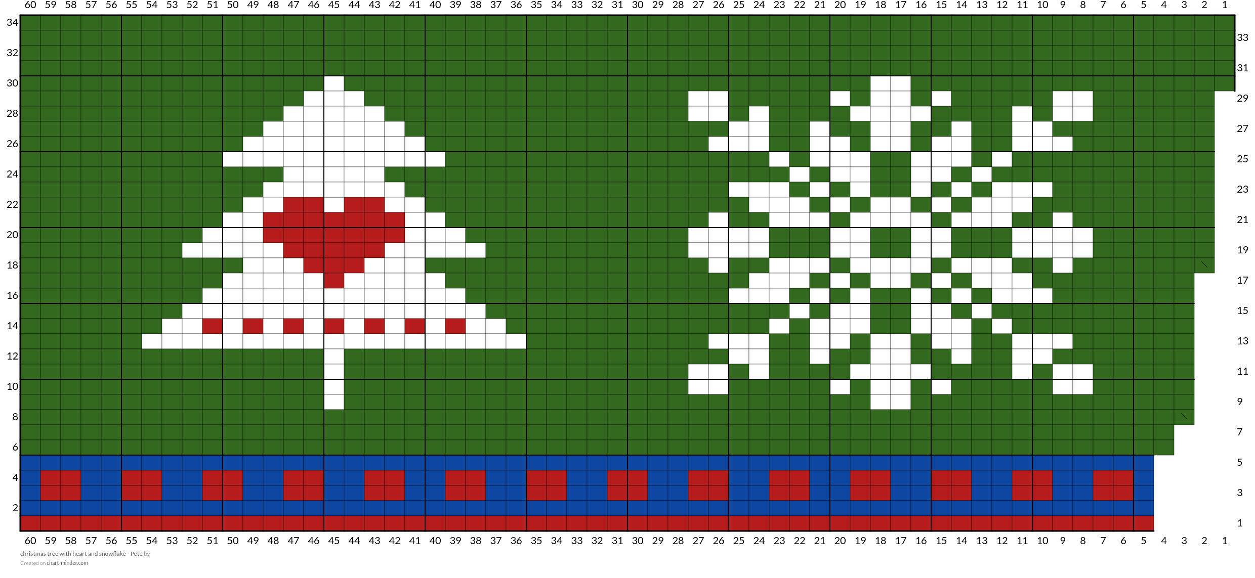 christmas tree with heart and snowflake - Pete