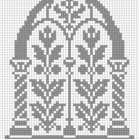 Stained Glass Church Window Motif