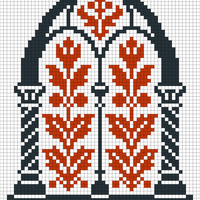 Stained Glass Church Window Motif