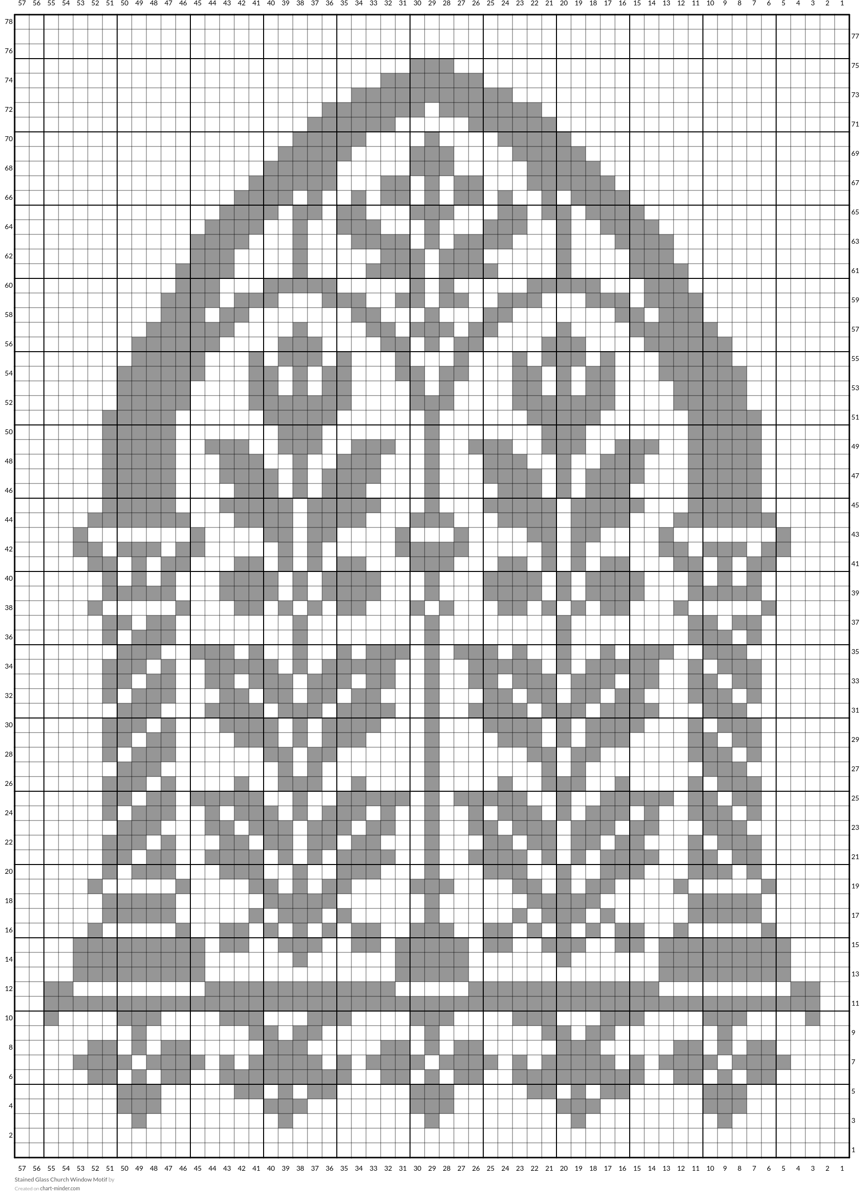 Stained Glass Church Window Motif