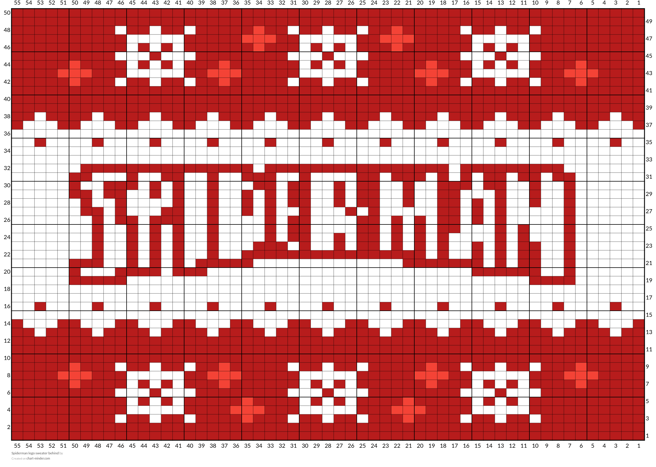 Spiderman lego sweater behind