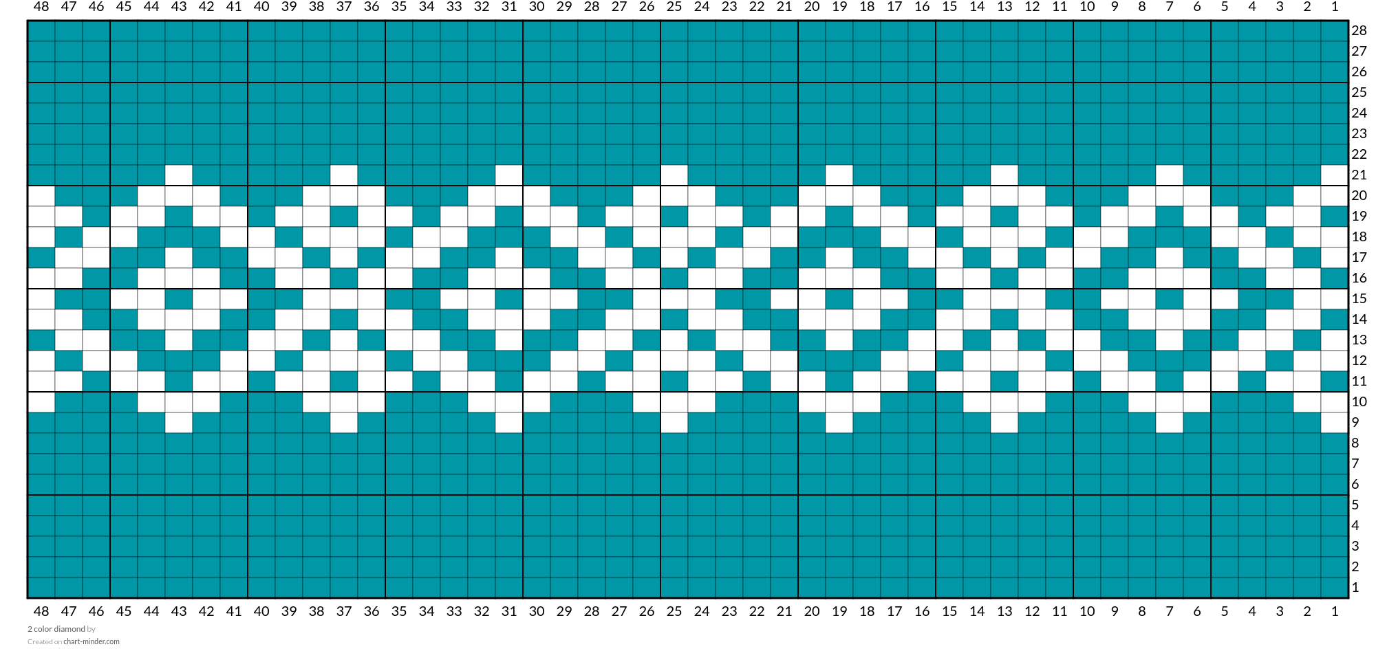 2 color diamond