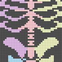Straightened Spine (Intarsia Color-Coded)