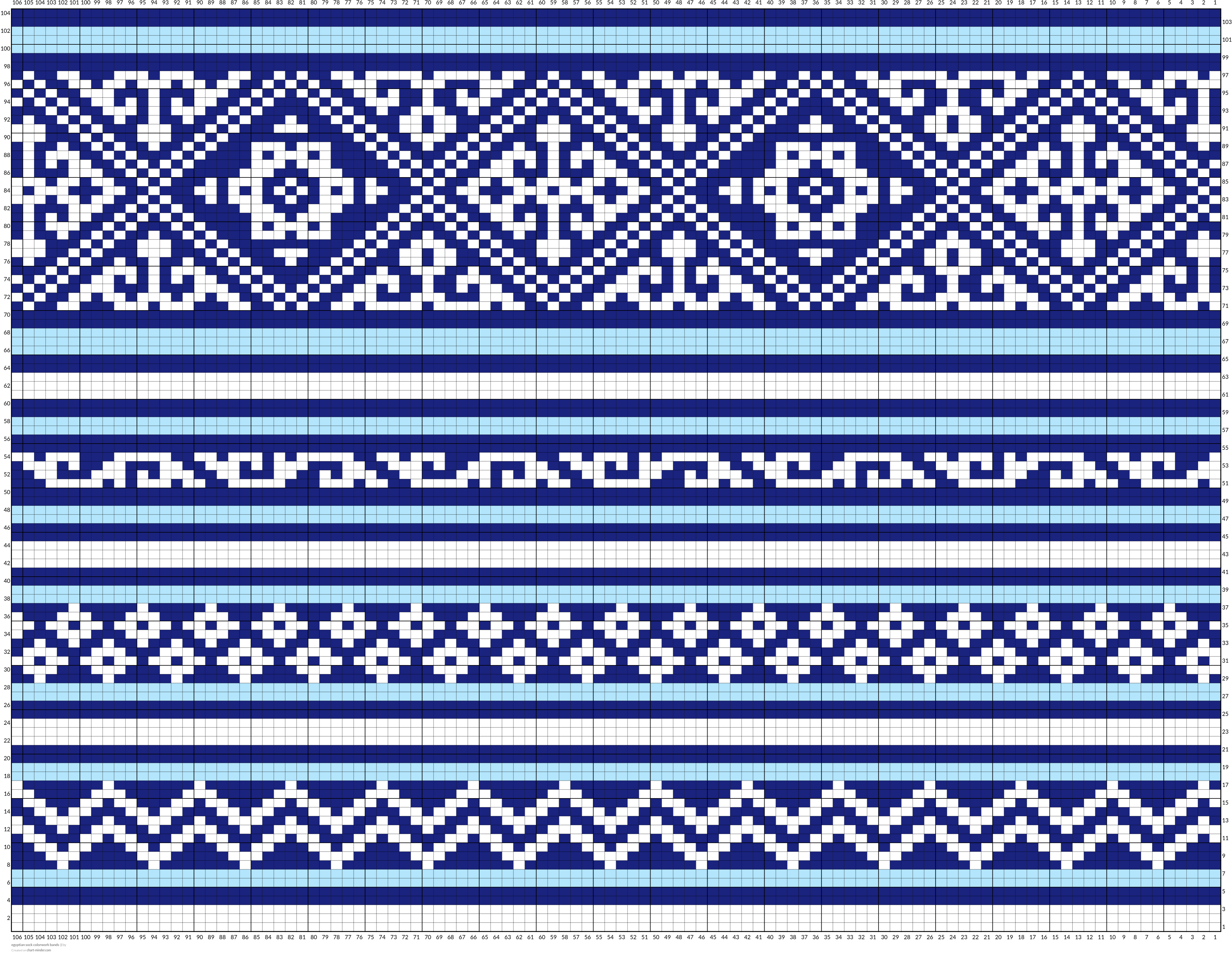 egyptian sock colorwork bands :)