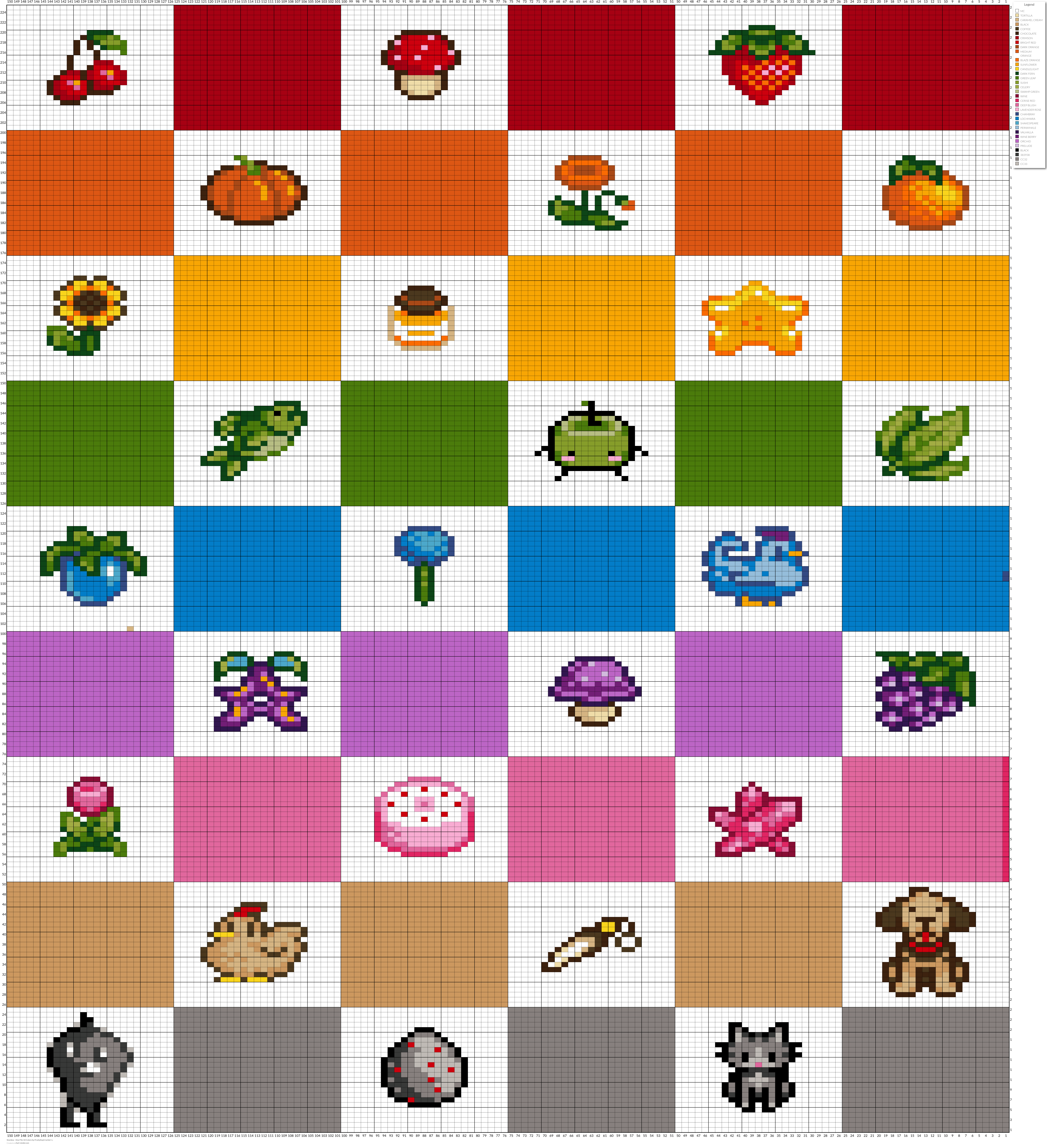 Stardew - One File 34 Colors by FruityDayCrochet