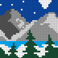 White snow MOUNTAIN MOTIF - SBC