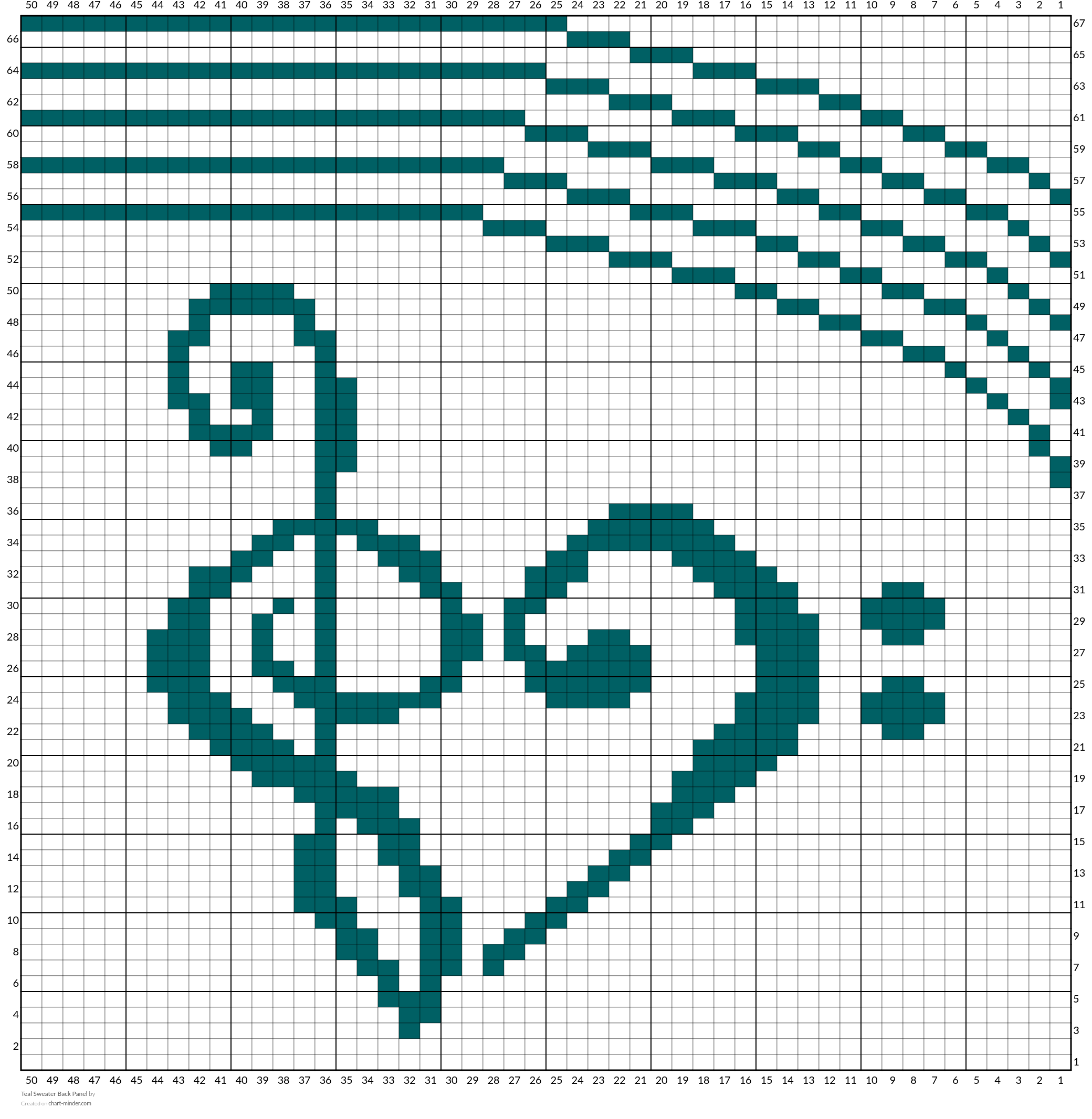 Teal Sweater Back Panel