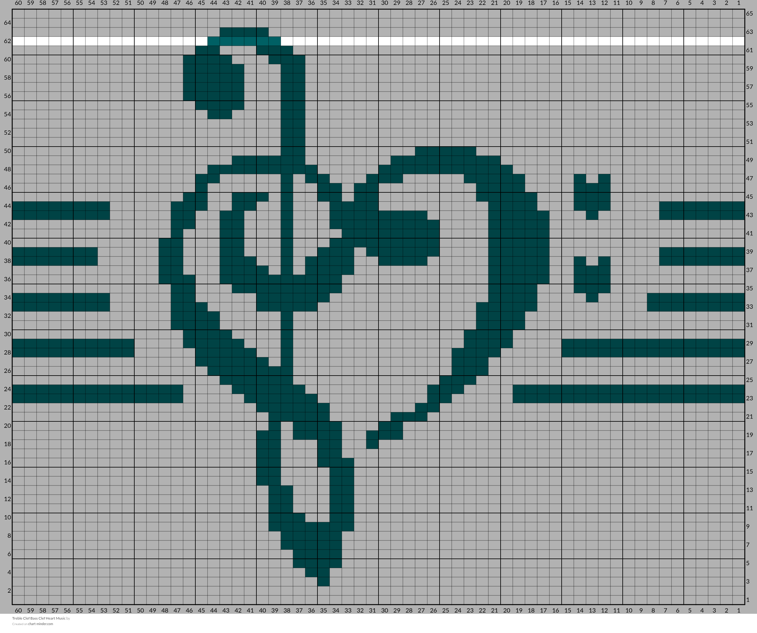 Treble Clef Bass Clef Heart Music