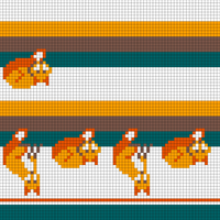 72 stitches Foxes blank