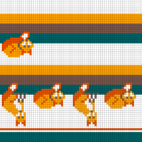 72 stitches Foxes snowflakes