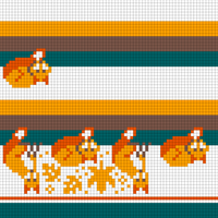 72 stitches Foxes leaves maple