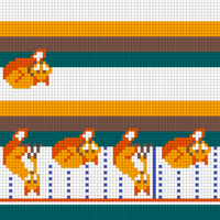 72 stitches Foxes dots