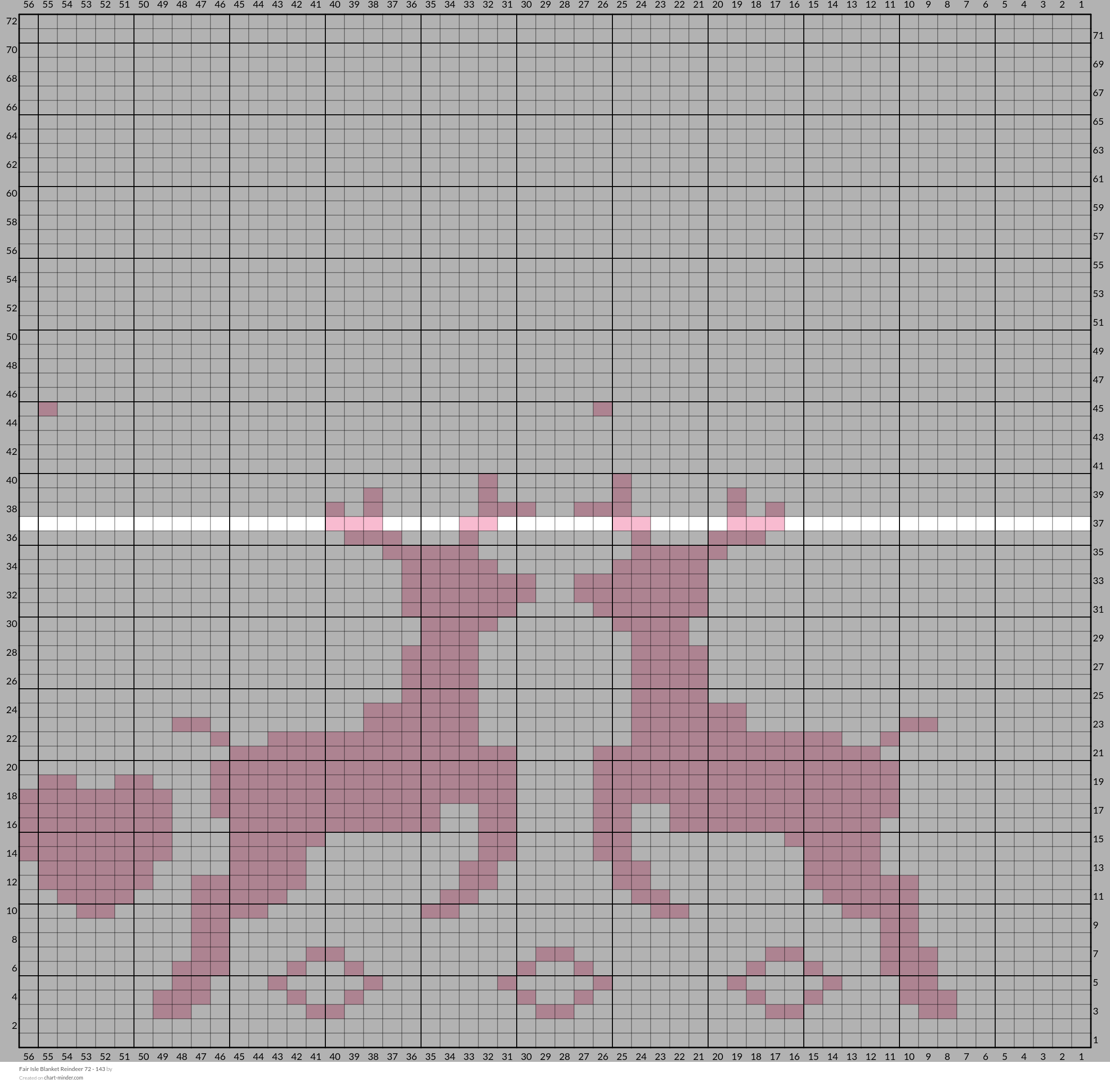 Fair Isle Blanket Reindeer 72 - 143