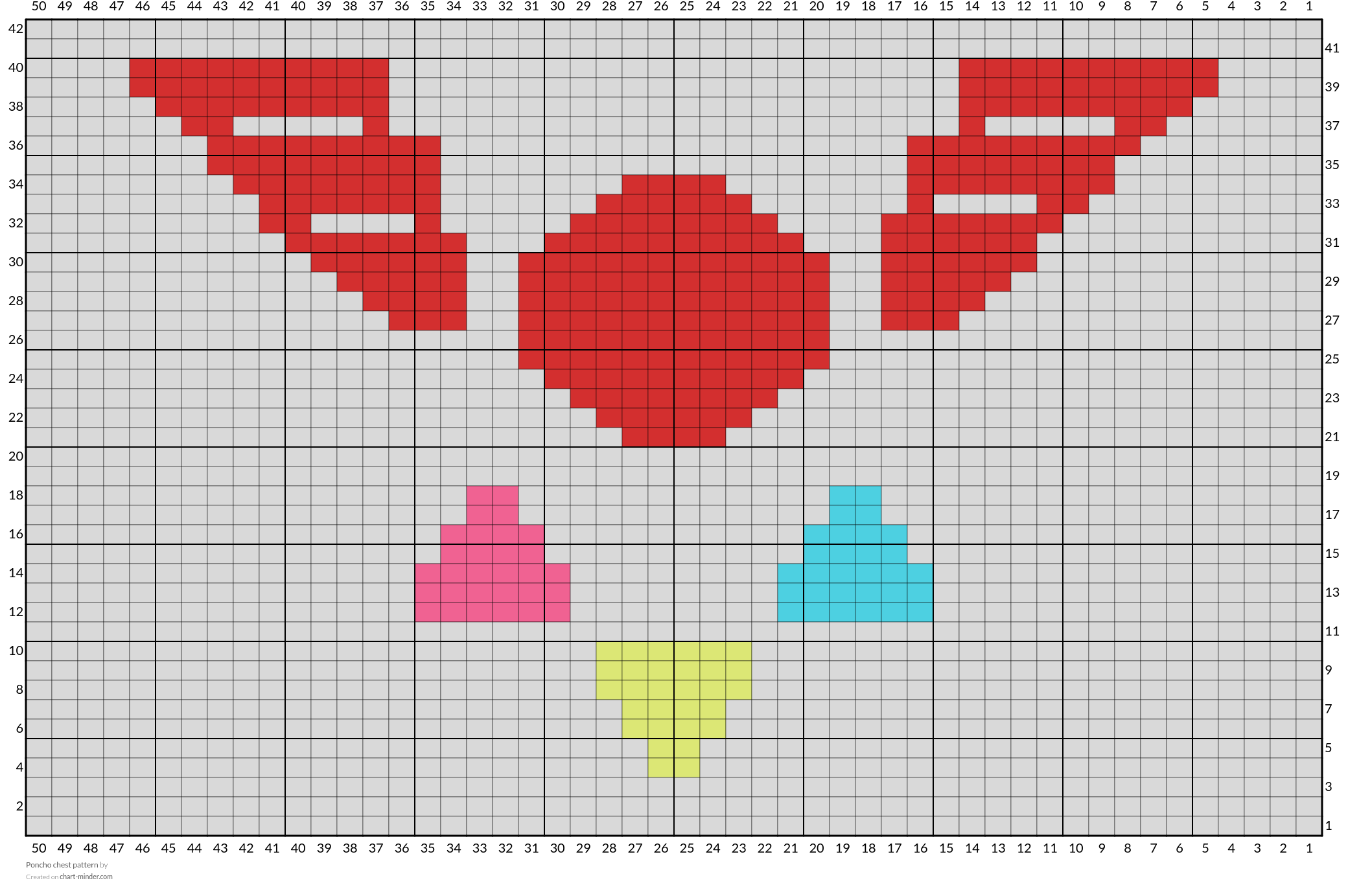 Poncho chest pattern
