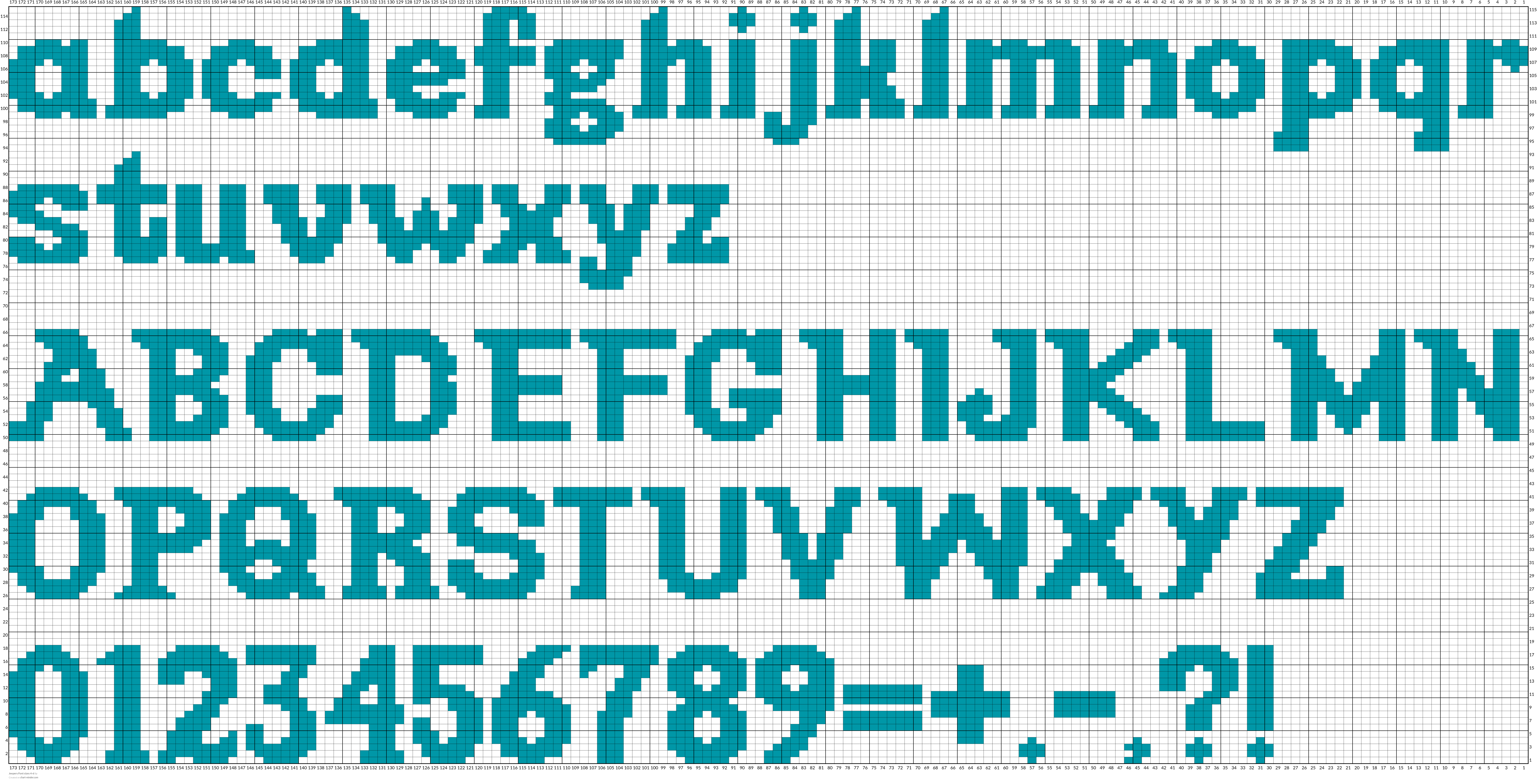 Jeepers Font sizes 4-6