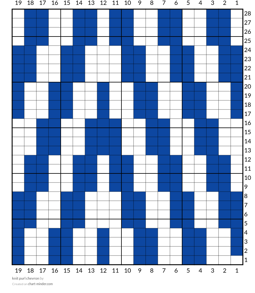 knit purl chevron