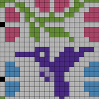 Hummingbird & Flower Vine