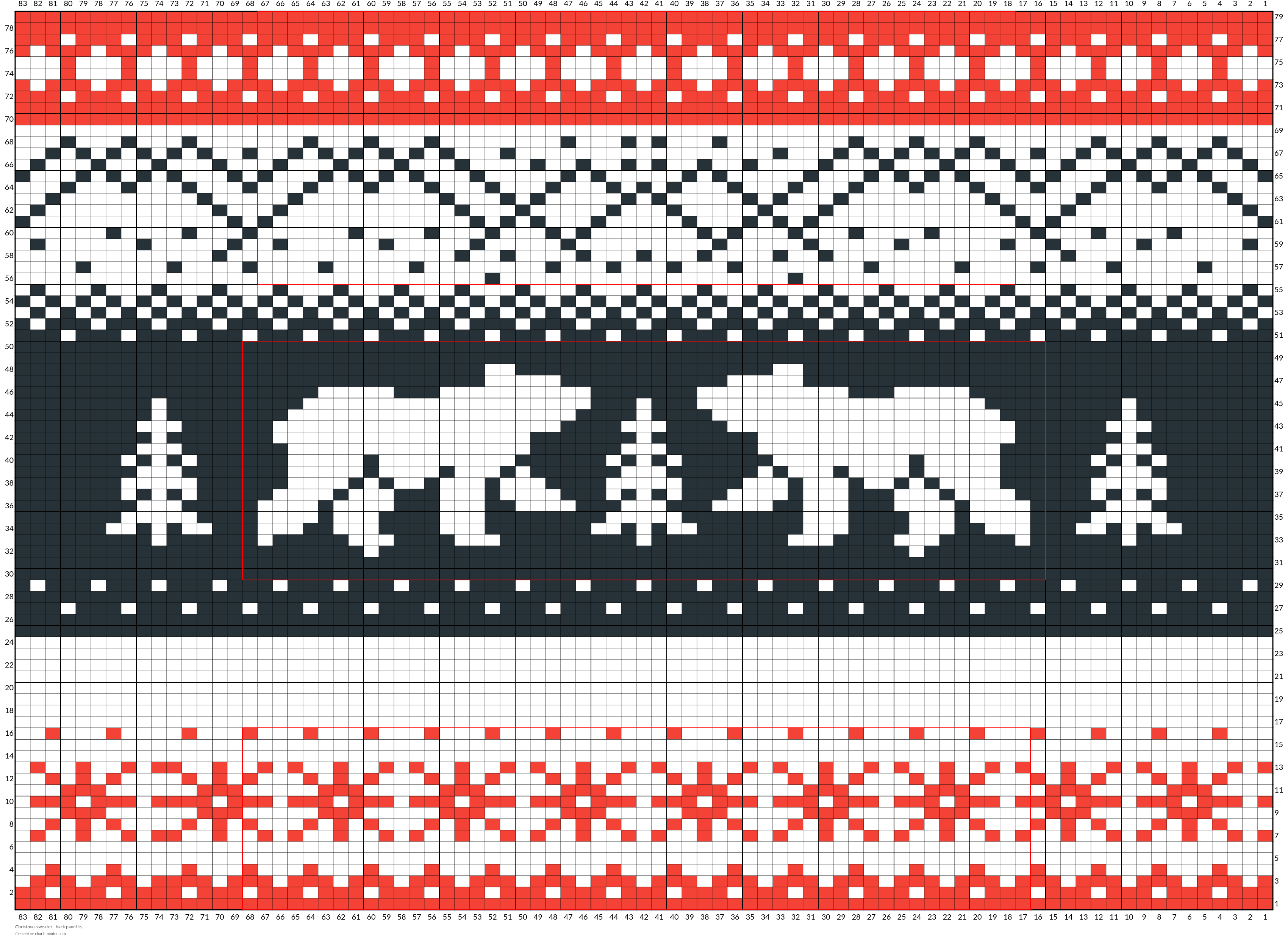 Christmas sweater - back panel