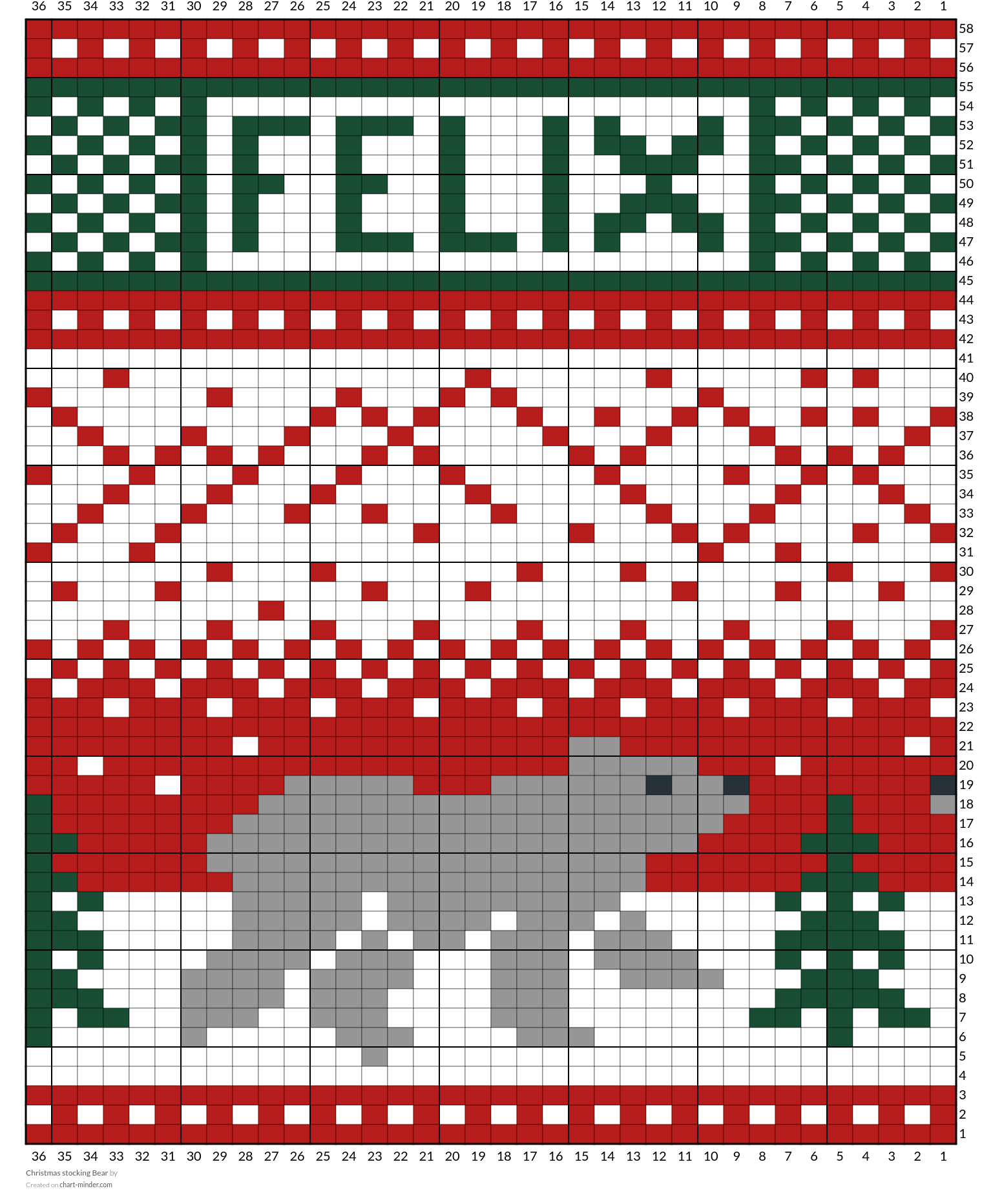 Christmas stocking Bear
