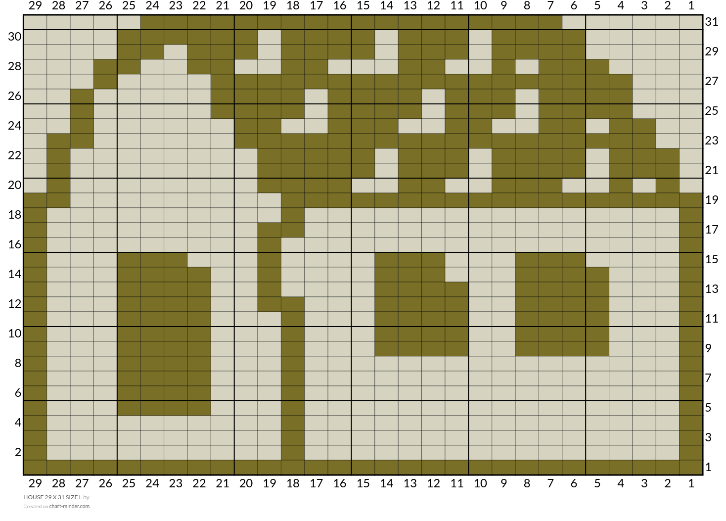 HOUSE 29 X 31 SIZE L