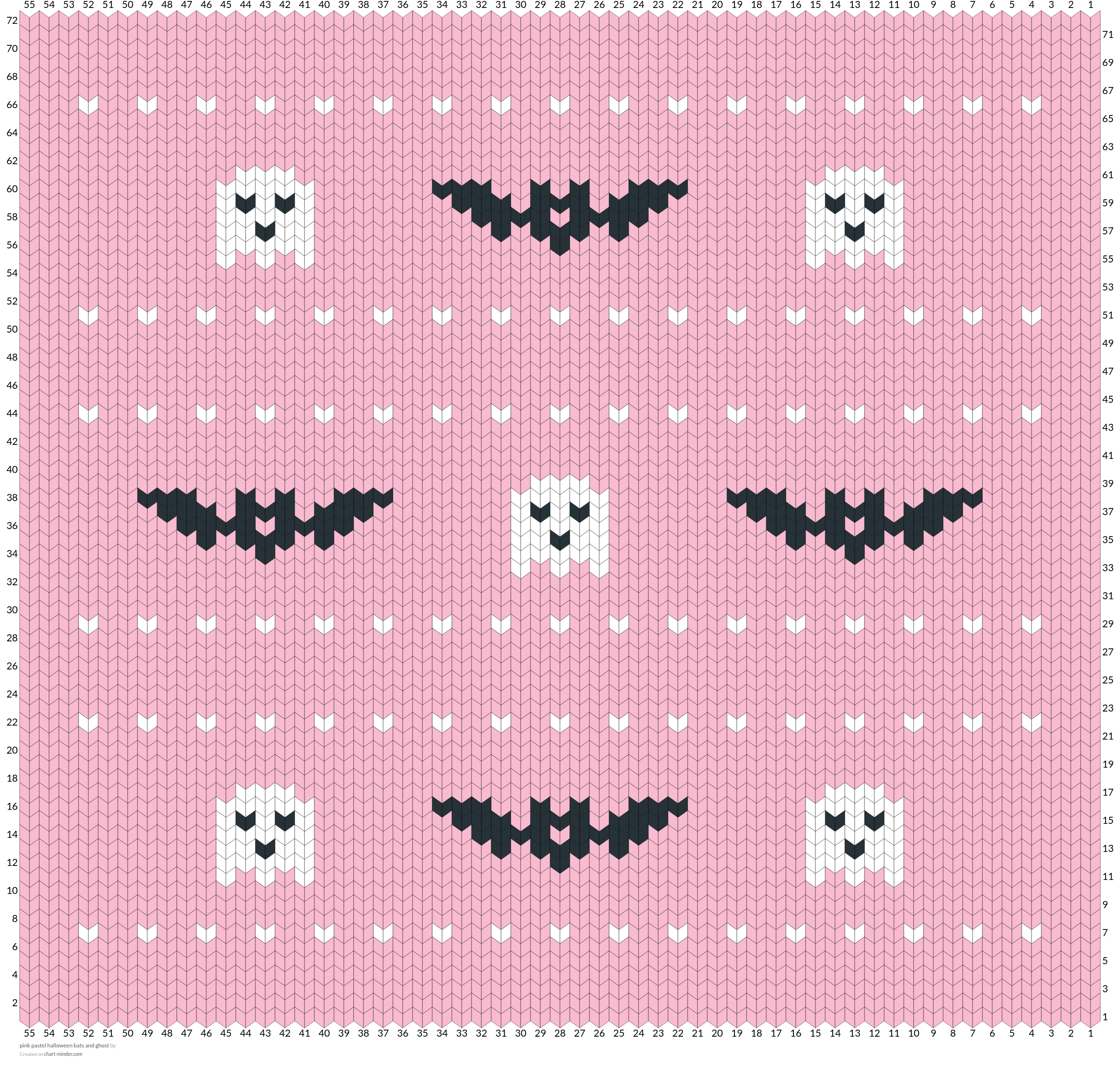 pink pastel halloween bats and ghost