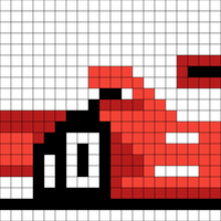 F1 car pixel chart