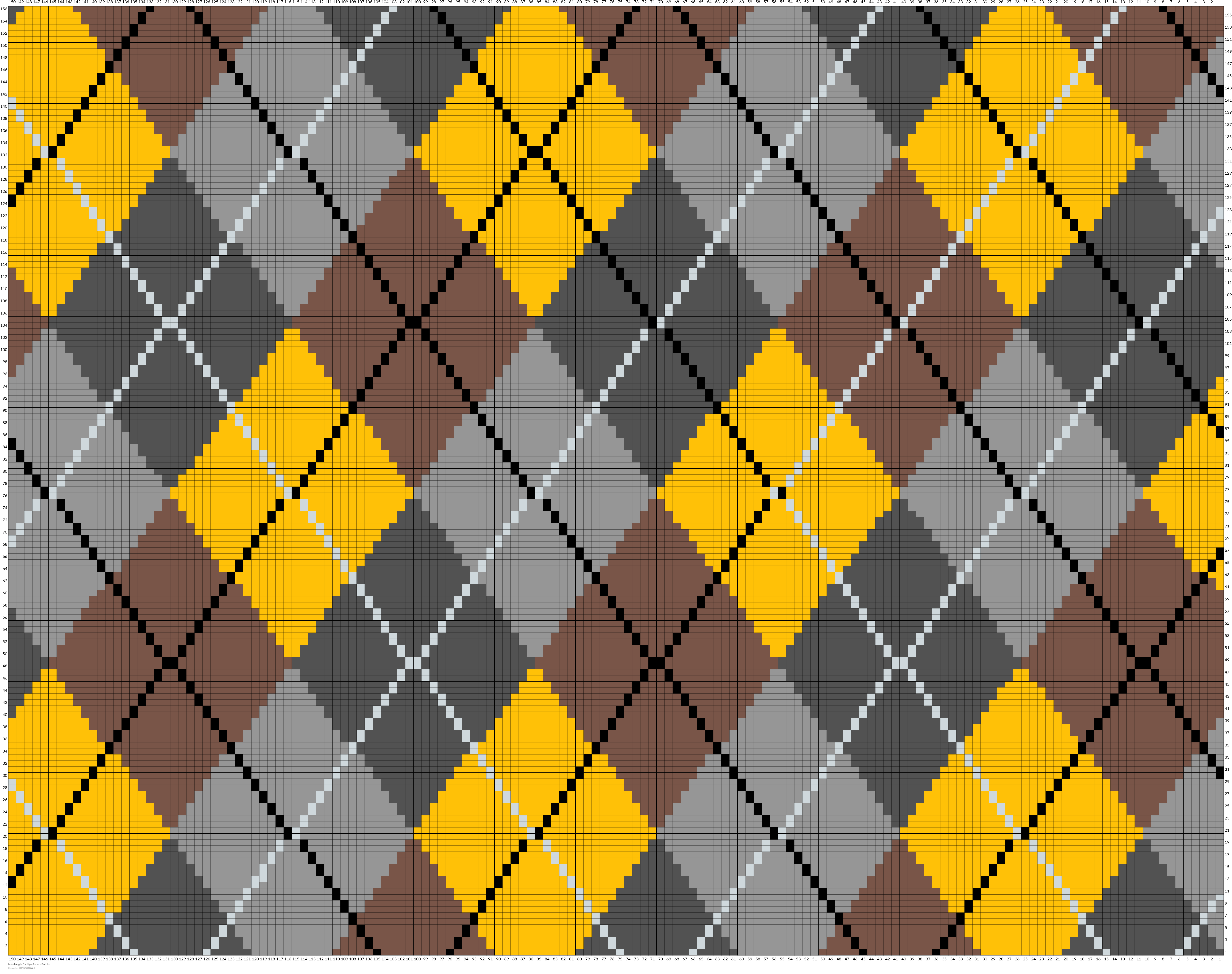 Mabel Argyle Cardigan Pattern Back