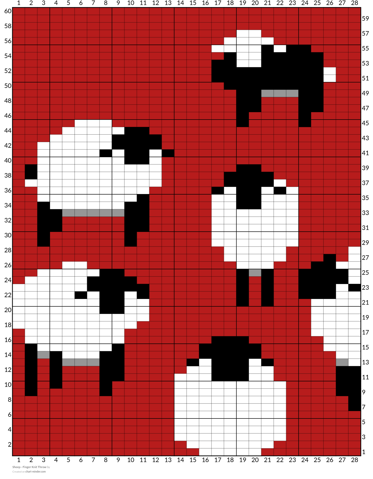 Sheep - Finger Knit Throw