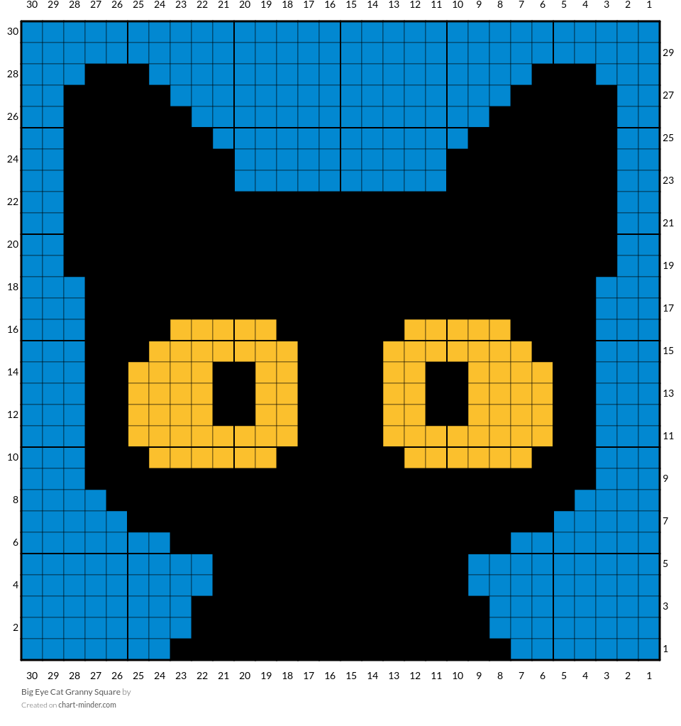 Big Eye Cat Granny Square