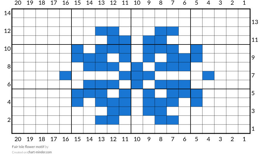 Fair Isle flower motif 