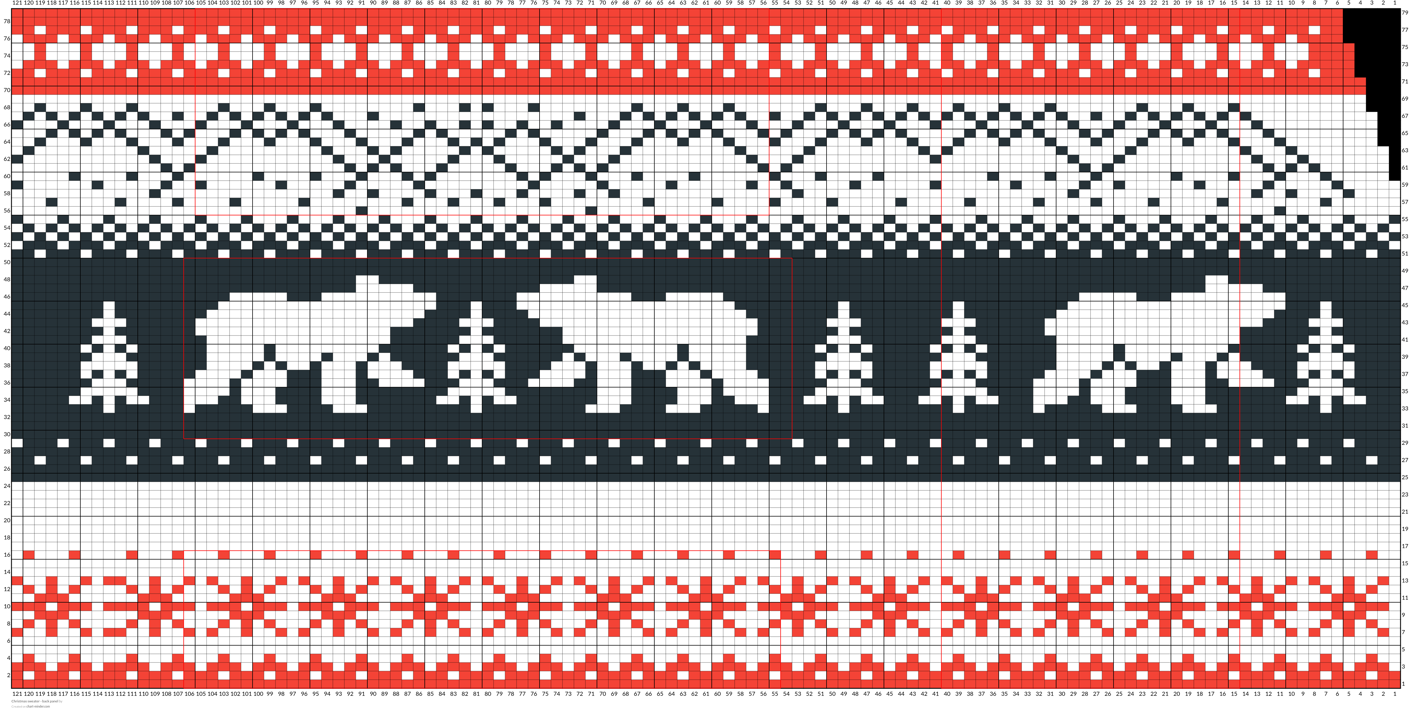 Christmas sweater - back panel