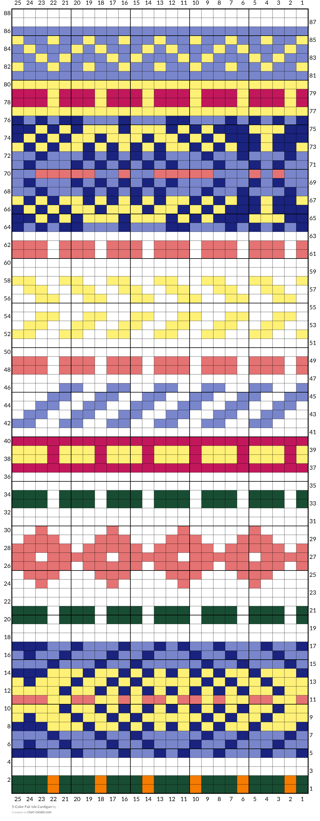 5-Color Fair Isle Cardigan