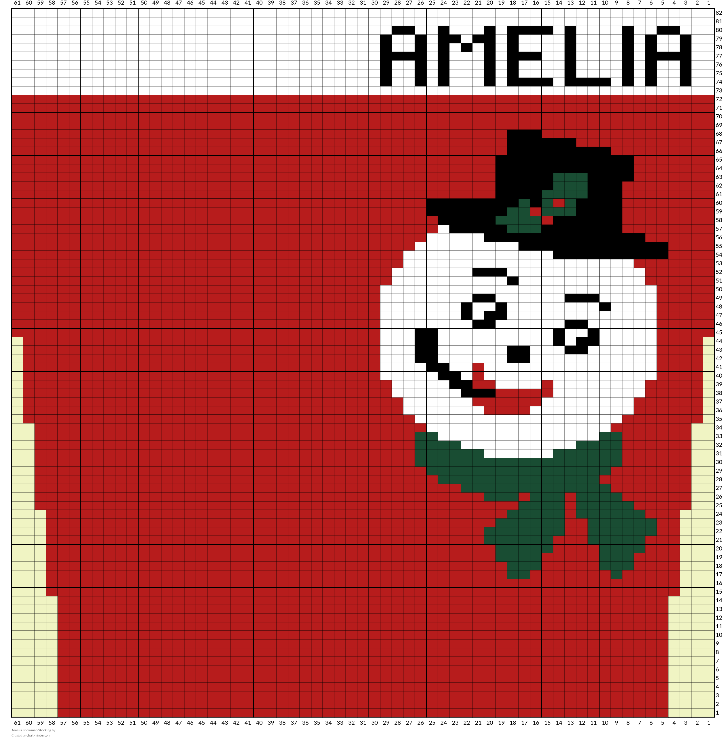 Amelia Snowman Stocking