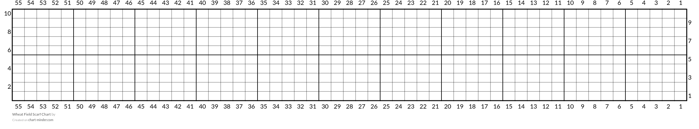 Wheat Field Scarf Chart