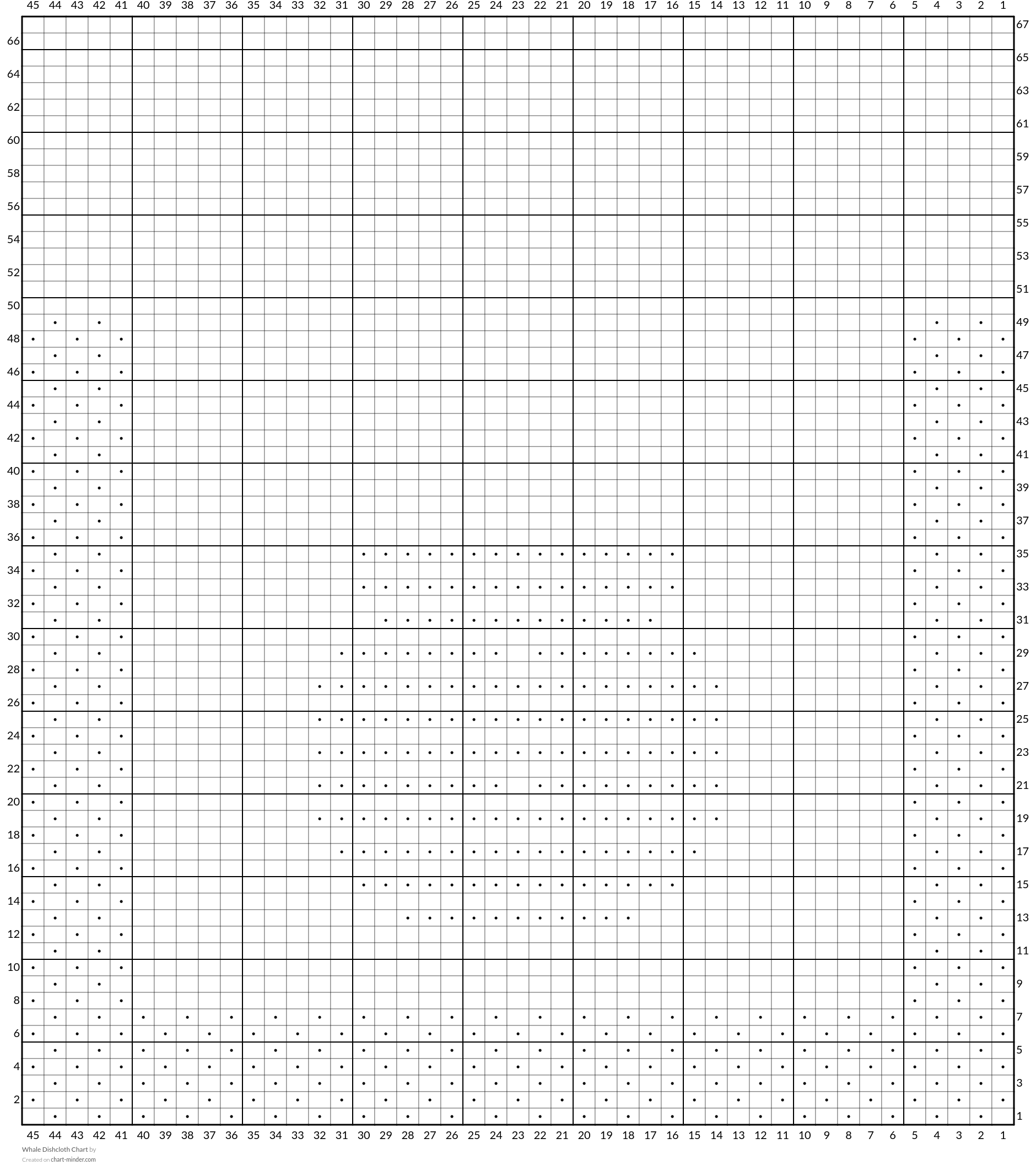 Whale Dishcloth Chart