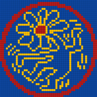 keith haring flower person