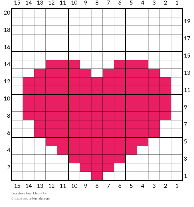 bea glove heart front
