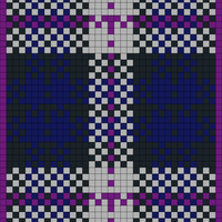 White, Purple, Black and Blue