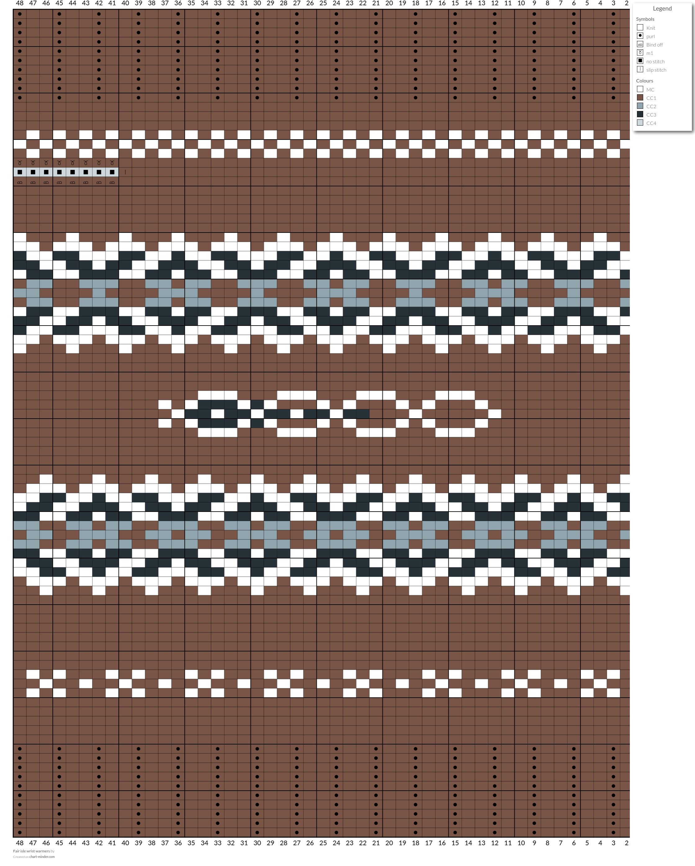 Fair isle wrist warmers