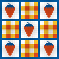 Checkered/Strawberry Bag