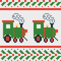 Train Christmas Stocking version #2