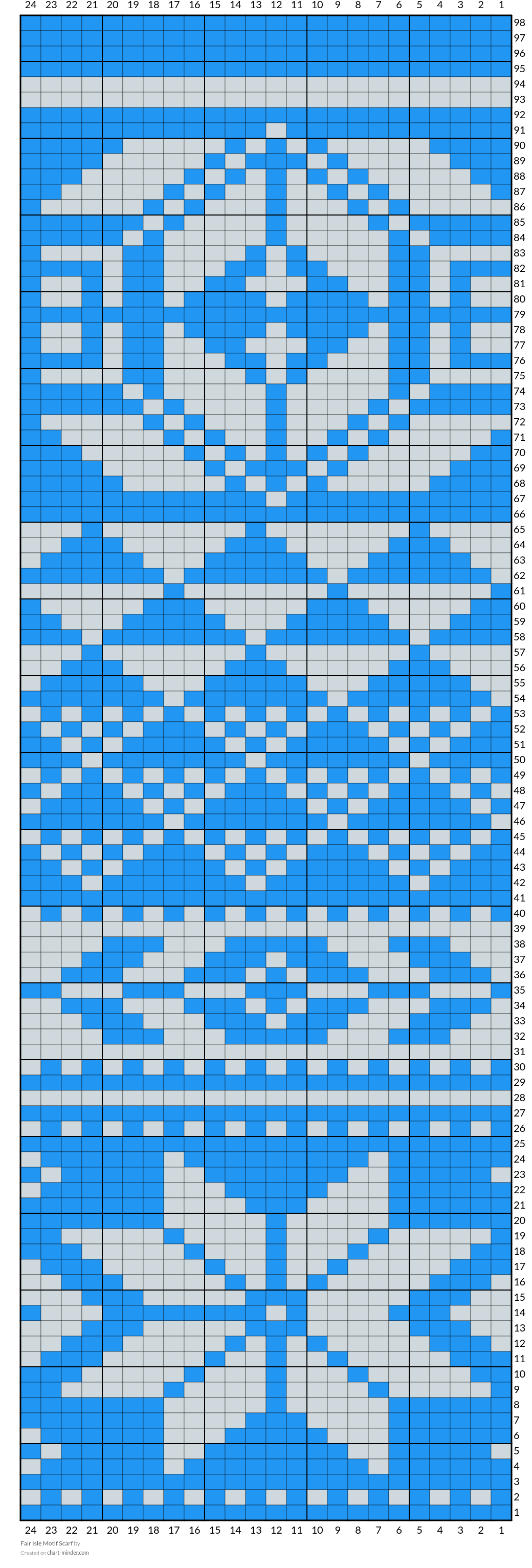 Fair Isle Motif Scarf