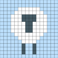 Duplicate stitch sheep