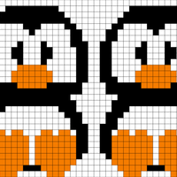 Pingüino mosaic